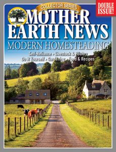 Mother Earth News eco friendly magazine cover example