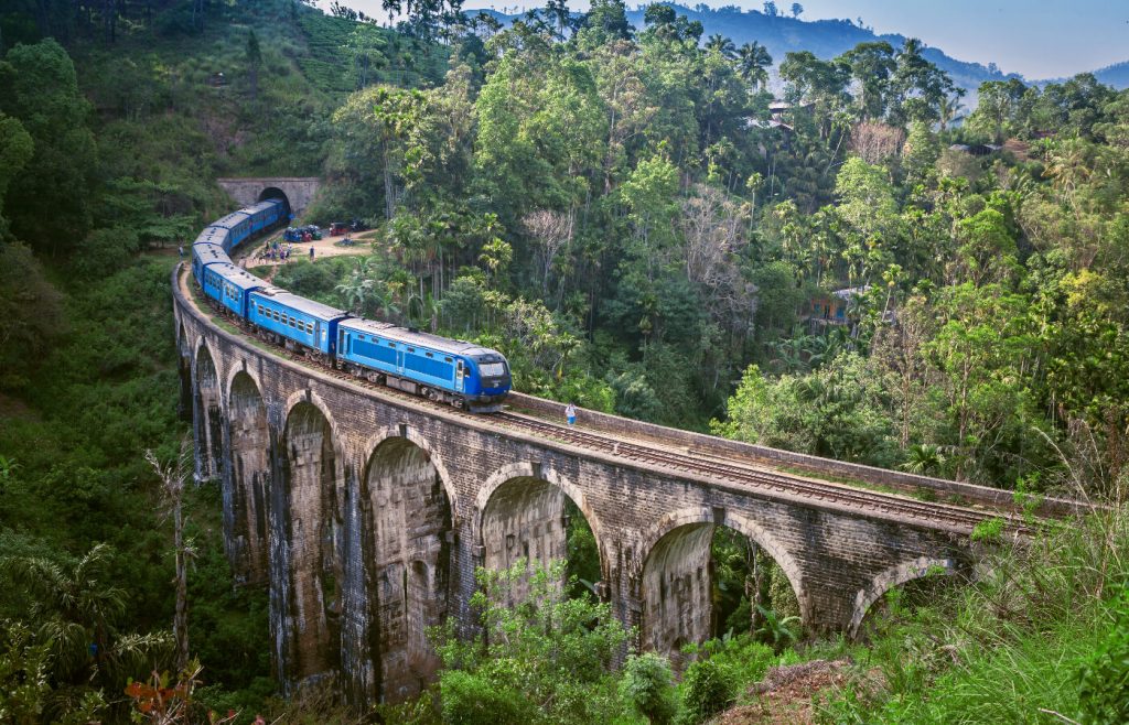 train travel through mountains