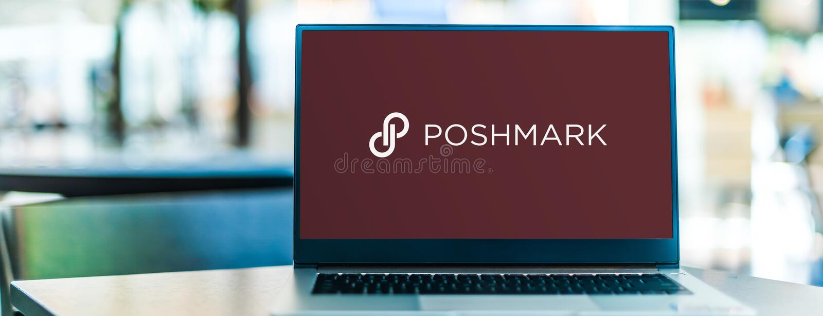 Poshmark Logo on a computer