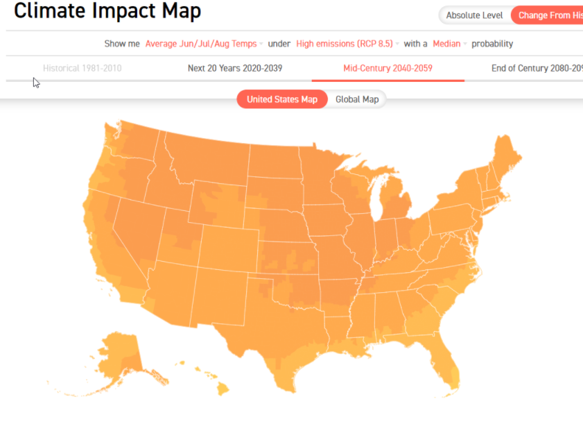climate impact map