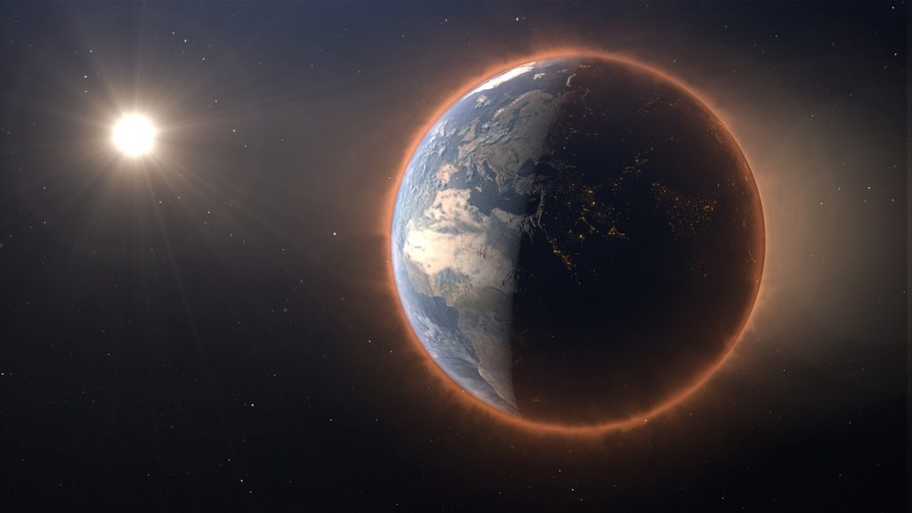 earth with global warming concept art