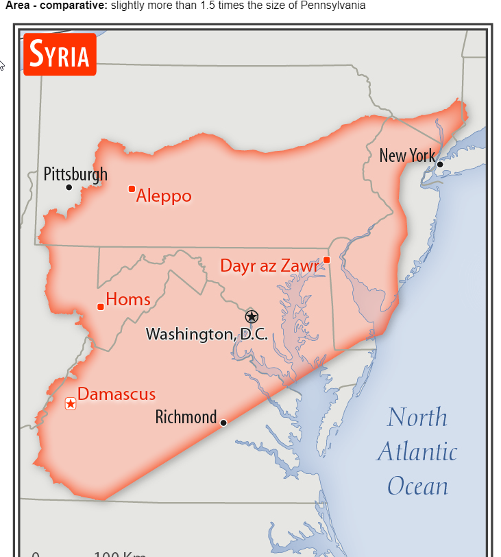 burned area in Australia is comparable to the size of Syria