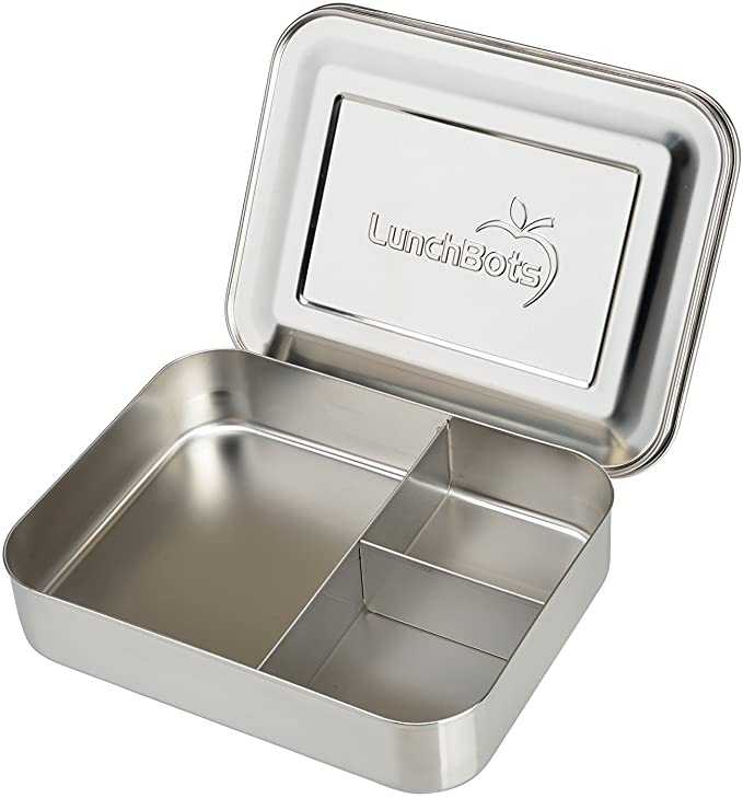 LunchBots Large Trio Stainless Steel Lunch Container