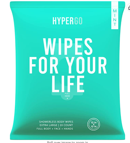 HyperGo Quick Mint Refreshing Body Wipes 